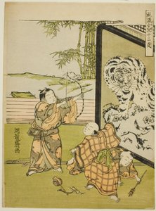 Tiger, fra serien "Fashionable Children with the Twelve Signs of the Zodiac (Furyu kodomo juni shi)"