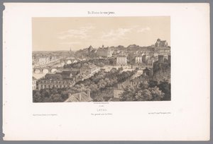 Utsikt over Laval fra viadukten lava. Vue générale prize du Viaduc (tittel på objekt) Contemporary France (serietittel) La France de nos jours (serietittel på objekt)