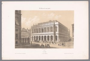 Utsikt over operahuset i Lyon Lyons. Le Grand Theatre (tittel på objekt) Contemporary France (serietittel) La France de nos jours (serietittel på objekt)