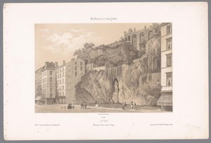 Utsikt over statuen av Johannes Kleberger i Lyon Lyons. L