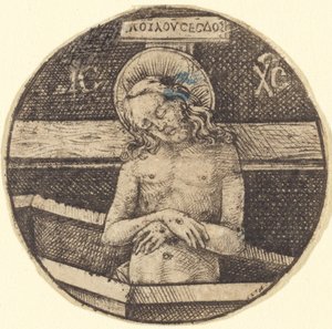 Christ as the Man of Sorrows, c. 14701480.    1170193   no       norwegian Successfully Translated  Original: The Anglo-Dutch Fleet in the Bay of Algiers Backing up the Ultimatum to Release the Christian Slaves, 26 August 1816 Four Episodes during the Pres av Israhel van Meckenem