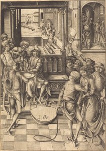 Kristus før Pilatus, ca. 1480. av Israhel van Meckenem