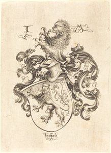 Våpenskjold med løve, ca. 14801490.