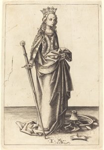 Saint Catherine av Israhel van Meckenem