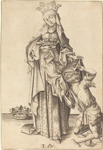 Saint Elizabeth av Thüringen, ca. 14751480. av Israhel van Meckenem