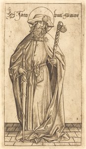 Saint James den store, ca. 14701480. av Israhel van Meckenem