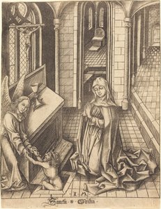 Saint Ottilia, ca. 14751480. av Israhel van Meckenem