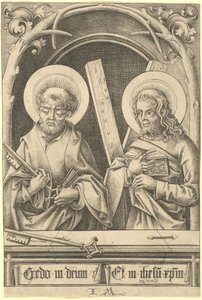 De hellige Peter og Andreas av Israhel van Meckenem