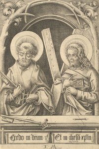 De hellige Peter og Andreas, ca. 14801485. av Israhel van Meckenem