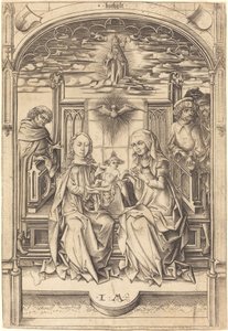 Den hellige familie, ca. 14751480. av Israhel van Meckenem