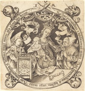 Madonnaen med klokken, ca. 1490. av Israhel van Meckenem