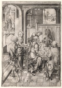 The Passion: Nattverd i Emmaus. av Israhel van Meckenem