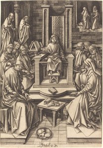 Kristus blant legene av Israhel van Meckenem after Hans Holbein the Elder