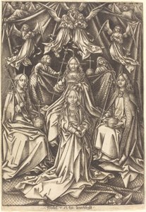 Jomfruens kroning av Israhel van Meckenem after Hans Holbein the Elder