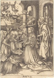 Fødselen av Israhel van Meckenem after Hans Holbein the Elder