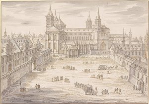 Speyer-katedralen og bispepalasset. 1621 av Israël Silvestre