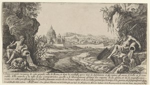 Utsikt over Roma med to elveguder Utsikt over Paris og Roma (serietittel) av Israël Silvestre