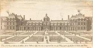 Palais de la Reyne Catherine de Medicis av Israël Silvestre