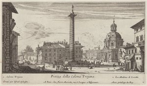 Piazza della Colonna Traiana av Israël Silvestre