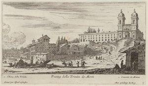 Trinita de Monti-plassen av Israël Silvestre