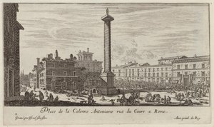 Place de la Colonne Antoniane rue du Cours i Roma av Israël Silvestre
