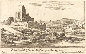 Roche Taillet på Saosne nær Lyon av Israël Silvestre