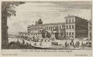 Utsikt over Piazza di Montecavallo av Israël Silvestre