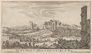 Utsikt over Navicule St. Estienne le Rond og Colosseum i Roma av Israël Silvestre