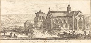 Utsikt over klosteret Saint Michel de Tonnerre av Israël Silvestre
