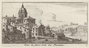 Utsikt over Saint John of the Florentines av Israël Silvestre