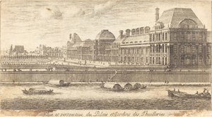 Veue et Perspective du Palais et Jardins des Tuileries av Israël Silvestre
