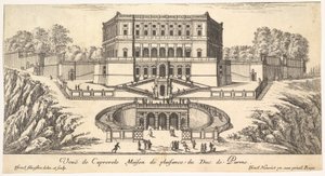 Utsikt over Caprarola, fra en serie på femten utsikter over Italia og Frankrike, 1600-tallet. av Israël Silvestre