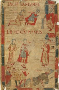Fire scener fra den første Samuelsboken av Italian 11th Century