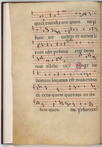 Blad 1 fra et antifonalt fragment (verso)