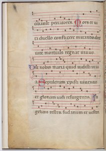 Blad 6 fra et antifonalt fragment (verso)