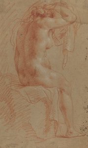 Naken kvinnelig figur [verso]