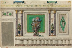 Design for en vegg i et musikkrom [recto]