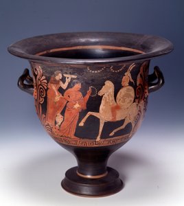 Krater fra Cumae som representerer en offerscene (terrakotta, 320-310 f.Kr.)