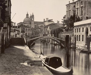 Bro over Rio Ognissanti i Venezia, ca. 1875 av Italian Photographer