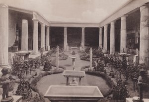 Casa Dei Vettii, Peristilio, House of the Vettii, the Peristyle (s/hv-bilde) av Italian Photographer