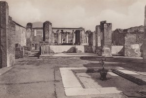 Casa Del Fauno Danzante, House of the Dancing Faun (s/hvitt bilde) av Italian Photographer