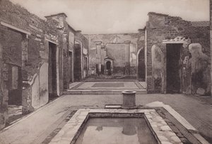 Casa Del Poeta Tragico, House of the Tragic Poet (s/hvitt-bilde) av Italian Photographer