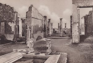 Casa Di Cornelius Rufus, House of Cornelius Rufus (s/hvitt bilde) av Italian Photographer
