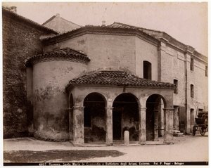 Church of St Mary i Cosmedin eller Baptistery of Arians, Ravenna, Emilia-Romagna, Italia, fotografi av Pietro Poppi, Bologna, ca 1900 av Italian Photographer