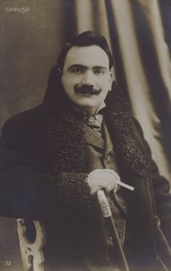 Enrico Caruso , italiensk operasanger (s/hvitt bilde) av Italian Photographer