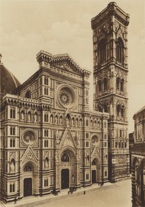 Firenze / Firenze: Fasaden til katedralen, Arch De Fabris og del Moro (s/h foto) av Italian Photographer