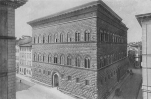 Firenze, Palazzo Strozzi (s/h-bilde) av Italian Photographer