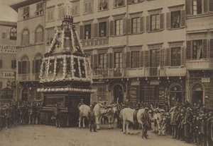 hellig lørdag, Firenze (s/hvitt bilde) av Italian Photographer