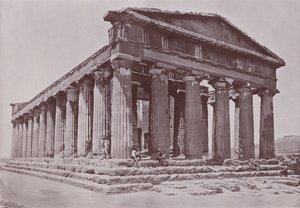Italia: Concordia-tempelet, Agrigento (s/hvitt-bilde) av Italian Photographer