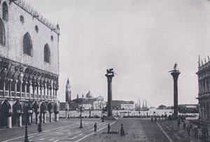 Italia: Venezia, Piazzetta (s/hvitt bilde) av Italian Photographer